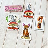En vente conceptions personnalisées Kawaii Anime décoration autocollants découpés Logo personnalisé vinyle autocollant Packs pour la Promotion des entreprises