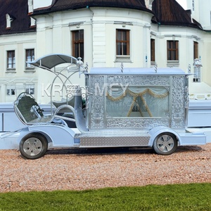 Remorque funéraire électrique de luxe classique, finition dorée, véhicule de transport funéraire exquis et élégant - Product Image 1