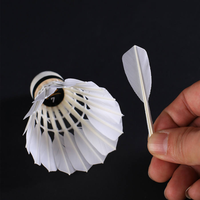 Volant de badminton professionnel haut de gamme en plumes de canard n°6, tête en liège 2 couches, fabricant OEM, vente en gros en vrac