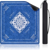 Tapis de Mahjong Américain Personnalisé Imprimé en Gros, Tapis de Table Carré Portable en Caoutchouc pour Mahjong avec Étui de Transport pour Club