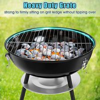 Grille de cuisson de remplacement pour petit barbecue à charbon de bois rond de 13,7 pouces, en acier chromé, emballage pour vente par correspondance