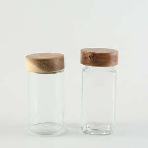 Tapas de Sellado Multifuncionales de Silicona y Madera de Bambú, Ecológicas, Estilo Clásico, para Frascos de Vidrio de 0.5-1L de Capacidad - Product Image 1