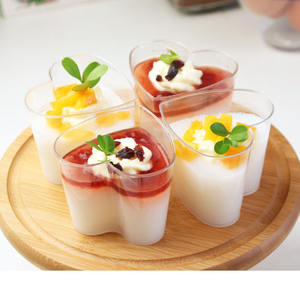 ถ้วยพลาสติกใสทรงหัวใจแบบใช้แล้วทิ้ง ยี่ห้อ MingYu รุ่นขายดี สำหรับใส่พุดดิ้ง - Product Image 3