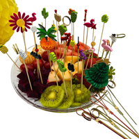 Houten cocktailprikkers met eigen logo, natuurlijk, wegwerpbaar, voor feestdecoratie, fruitprikkers, bamboe.
