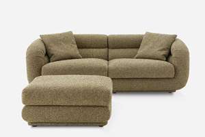 أريكة فاخرة بثلاثة مقاعد بتصميم عصري مع قماش مريح ووسائد مقاعد وظهر قابلة للإزالة لغرفة المعيشة - Product Image 3