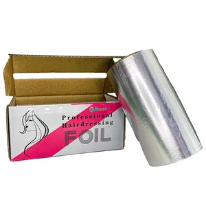 Papier d'aluminium coloré en relief pour salon de coiffure pour mettre en valeur une feuille imprimée argentée de boîte personnalisée de laboratoire privé