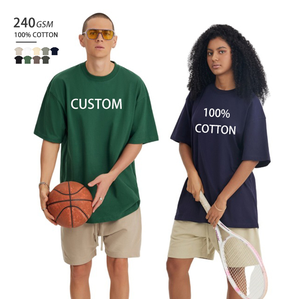 <span class=keywords><strong>T</strong></span>-<span class=keywords><strong>shirt</strong></span> en coton 100% personnalisé avec logo, tissu 240 GSM, homme/<span class=keywords><strong>femme</strong></span>, <span class=keywords><strong>t</strong></span>-<span class=keywords><strong>shirt</strong></span> vierge de haute qualité, motifs et logos personnalisables - Product Image 1