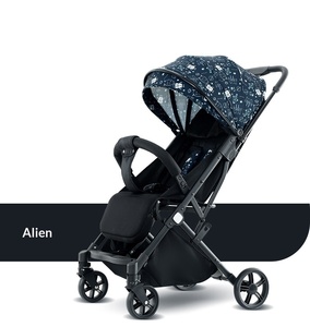 Poussette bébé en acier haute teneur en carbone, quatre roues, inclinable, pliable en trois, universelle quatre saisons, compatible avion - Product Image 6