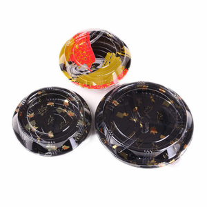 Multi-division Plastic Sushi Party Tray Sushi Serving Tray With Lid