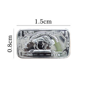 Fabricante personalizado Metal Craft Gift Mini Solid <span class=keywords><strong>1</strong></span> Gramo Buffalo Bar Gold Silver Plated Bullion - Product Image 3
