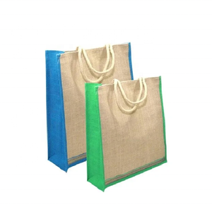 Bolsa de Compras de Yute 100% Ecológica con Logotipo Personalizado, Bordado, Diseño Artístico, Letras, Exportada - Product Image 1
