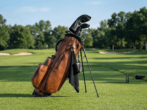 Bolsa de <span class=keywords><strong>Golf</strong></span> Impermeable de Cuero PU Vintage con Sistema de Doble Correa, Bolsa de Transporte Ligera para Pitching y <span class=keywords><strong>Putt</strong></span> para Golfistas Profesionales - Product Image 3