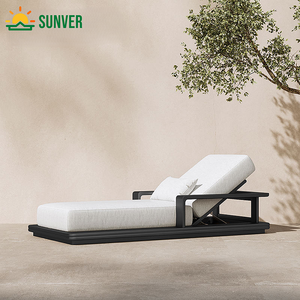 Moderne stijl buiten ligstoel van aluminiumlegering, waterdicht, voor strand, hotel en zwembad. - Product Image 1