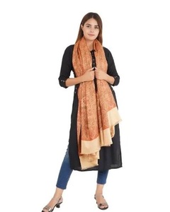 Soft Polyester Kashmiri Weaved <b>Shawl</b> with Fine Woven Texture Elegant Long Wrap for <b>Women</b> Suitable for Winter Wear Office Outfits - Product Image 3