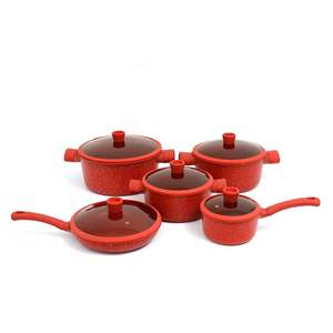 <span class=keywords><strong>Set</strong></span> <span class=keywords><strong>di</strong></span> 10 Pentole e <span class=keywords><strong>Padelle</strong></span> <span class=keywords><strong>in</strong></span> Alluminio Antiaderente con Rivestimento <span class=keywords><strong>in</strong></span> <span class=keywords><strong>Pietra</strong></span> Maifan, Pentola per Latte, Pentola per Zuppa, Padella per Friggere, <span class=keywords><strong>Set</strong></span> <span class=keywords><strong>di</strong></span> Pentole all'Ingrosso - Product Image 1