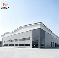 Nave para Ganado de Acero Galvanizado, Cobertizo para Ganado, Estructura de Acero Industrial Prefabricada Resistente al Viento