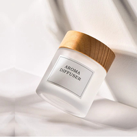 Désodorisant sans feu emballage d'aromathérapie bouteille en verre évaporation d'huile essentielle bouteille diffuseur givrée