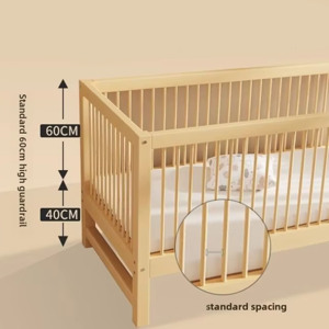 Cuna Convertible Moderna de Madera Maciza de Lujo para Bebés y Niños, para Dormitorio, Escuela, Sala de Estar, Uso Hospitalario - Product Image 4