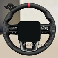 Chauffage en cuir de haute qualité avec palette de changement de vitesse adapté au volant de voiture Toyota Hilux Fortuner Previa LC76 LC78 LC79 LC200
