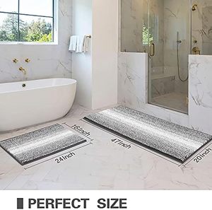 Tapis de bain ultra doux antidérapant en chenille de polyester, 1 pièce, absorbant, adapté aux animaux domestiques, tapis de bain rembourré en peluche pour la maison - Product Image 6