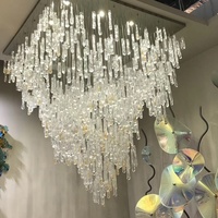 Lampes suspendues LED modernes de luxe de qualité supérieure lustres couleurs personnalisées luminaires de plafond en verre cristal lampes luminaires