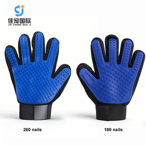 Brosse et gants de toilettage pour animaux de compagnie, ensemble d'outils de nettoyage portables en gel de silice pour chiens et chats, élimine les poils - Product Image 3