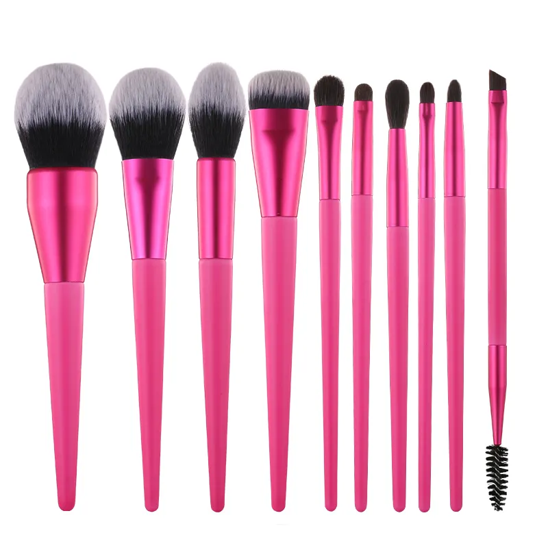 HXT-015 fashion factory custom logo 10pcs makeup brushes set vegan synthetic make up cosmetics tools makeup brush kit