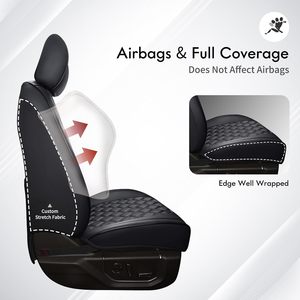 Coprisedili in Pelle per <span class=keywords><strong>Ford</strong></span> F150 SuperCrew 2015-2026, F250/F350/F450 Super Duty Crew Cab 2017-2026, <span class=keywords><strong>Sedili</strong></span> Anteriori e Posteriori - Product Image 4
