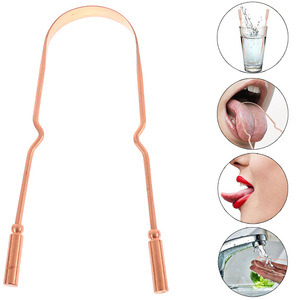 Limpiador de <span class=keywords><strong>Lengua</strong></span> en Forma de U Ecológico y Natural Personalizado, Bolsa de Algodón Portátil, <span class=keywords><strong>Raspador</strong></span> de <span class=keywords><strong>Lengua</strong></span> 100% de Cobre Puro - Product Image 2