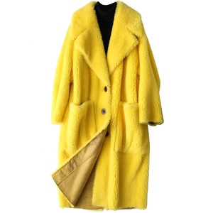 Abrigo largo de invierno para <span class=keywords><strong>mujer</strong></span> con cierre de <span class=keywords><strong>cremallera</strong></span> Faux Lambs Wool & Teddy Furry Cashmere Faux Fur Outwear Jacket - Product Image 4