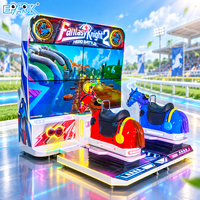Machine de jeu de course de chevaux à monnayeur, simulateur de conduite à deux joueurs pour centre d'arcade et centre commercial