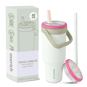 <span class=keywords><strong>Mug</strong></span> <span class=keywords><strong>isotherme</strong></span> en acier inoxydable à double paroi multicolore de 40 oz, gobelet de voyage personnalisé, jolies tasses à café avec couvercle 2 en 1 - Product Image 1