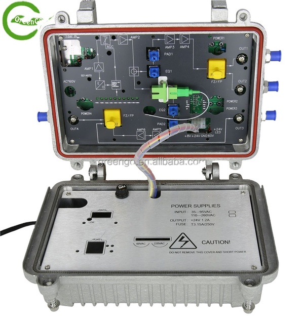 Best Selling 4 Ouputs Outdoor Cable Tv Receiver with Agc