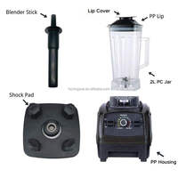 Mixeur Commercial Robuste Ultra Puissant Multifonctionnel 4500 W pour Smoothies, Jus, Aliments et Glace