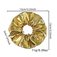 Chouchous en cuir PU brillant pour femmes et filles, grands élastiques à cheveux pour queue de cheval, accessoires de mode pour fêtes et usage quotidien