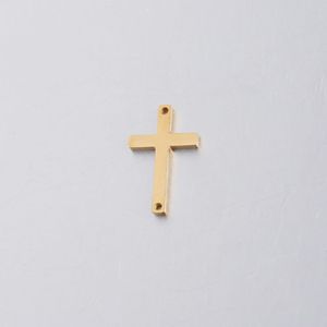 Christian Religious Style <strong>Cross</strong> Shape Pendant Cheap Custom Stainless Steel Two Hole <strong>Cross</strong> <strong>Charms</strong> for Necklace Bracelet Making - Product Image 4