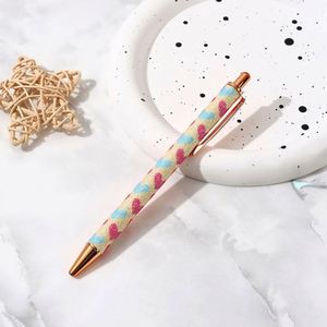 Stylo bille en métal enveloppé de cuir à paillettes cœur, multicolore, en stock, idéal pour étudiants, mariages, cadeaux promotionnels, papeterie - Product Image 3