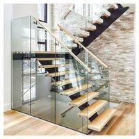 ACE Escalier Intérieur Design Moderne en Bois Massif, Droit ou en L, Flottant à Monolonge, Durable