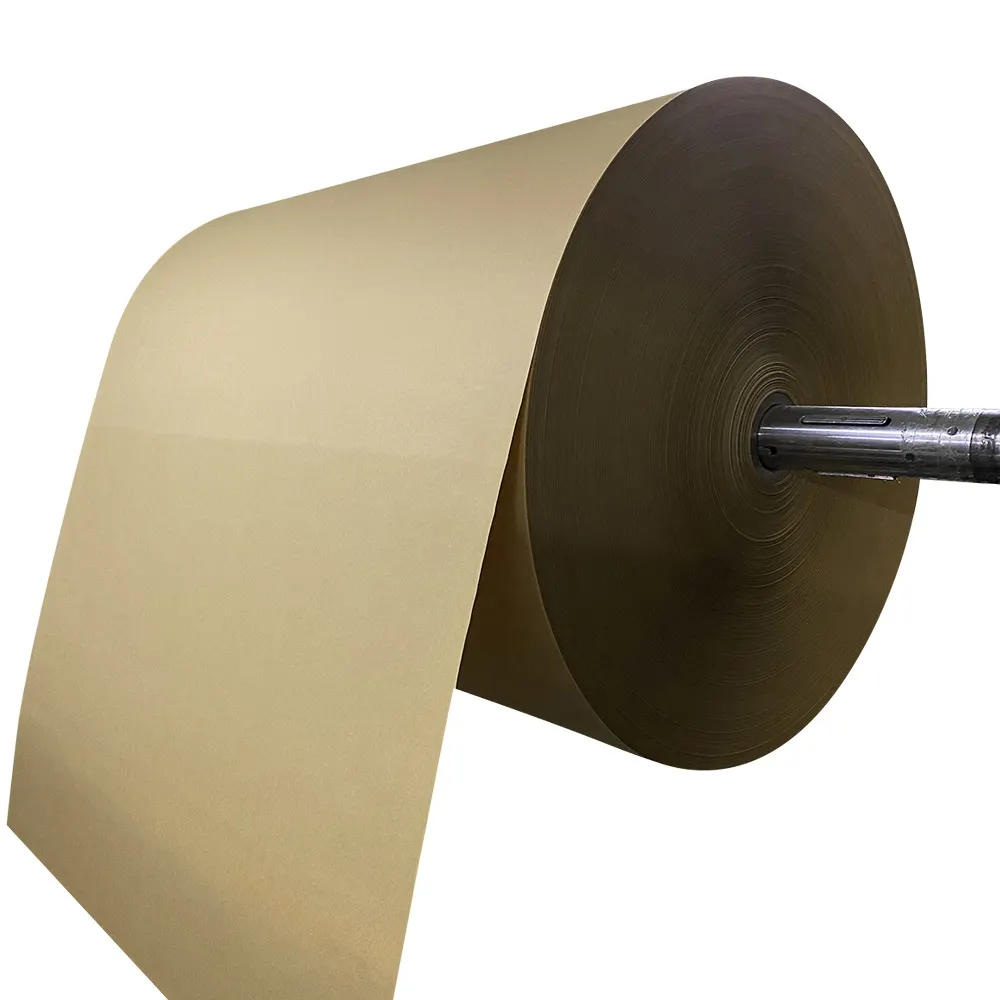 PE lamine silikon kaplı serbest bırakma kahverengi bakire kraft liner kağıt