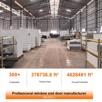 WANJIA Personnalisation Design européen Fenêtres UPVC Portes double vitrage Verre trempé Fenêtre à battant en PVC