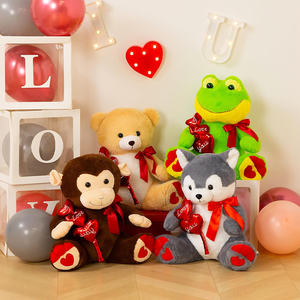 Gấu bông Teddy phong cách mới <span class=keywords><strong>2025</strong></span>, gấu bông nhồi bông hình trái tim đỏ và nơ, đồ chơi nhồi bông dễ thương - Product Image 6