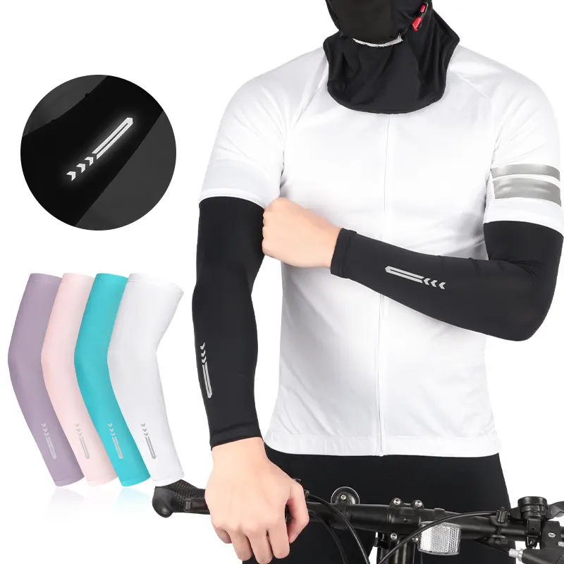 Custom Unisex Outdoor Football Cycling Sports Cooling Compression Arm Sleeves Cover Wrap Uv Sun Protection Cover