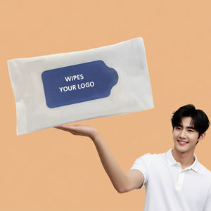Lingettes humides biodégradables non tissées personnalisables avec logo, 14x18cm, emballage individuel, jetables dans les toilettes, pour bébés et adultes - Product Image 1