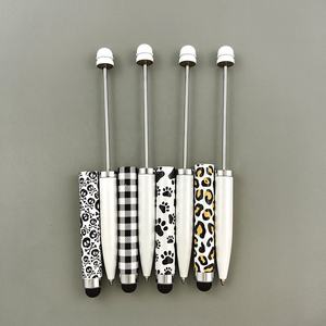 Stylo jouet imprimé à la main pour enfants cadeaux <span class=keywords><strong>créatifs</strong></span> multifonction stylet d'impression complète en métal bricolage stylet à perles pour - Product Image 4