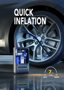 Pompe à <span class=keywords><strong>air</strong></span> sans fil portable pour voiture 12v Gonfleur de pneus Mini compresseur d'<span class=keywords><strong>air</strong></span> électrique à main Pompe gonflable de voiture - Product Image 6