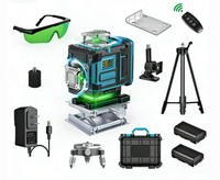 Ensemble d'outils de niveaux laser professionnels de qualité industrielle à 16 lignes avec chargeur de batterie 360° °   Ensemble d'outils de nivellement automatique à pendule de haute précision