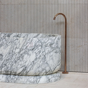 Newstar di lusso Arabescato bianco marmo <span class=keywords><strong>vasca</strong></span> bagno in pietra bagno bagno <span class=keywords><strong>vasca</strong></span> da bagno naturale in marmo solido <span class=keywords><strong>vasca</strong></span> da bagno - Product Image 4