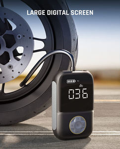 משאבת אוויר מיני אלחוטית <span class=keywords><strong>12V</strong></span> עם מד לחץ דיגיטלי 150psi לניפוח צמיגי רכב ואופנוע - Product Image 6