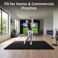 Matras Golf untuk Latihan di Rumah dan Komersial, Ukuran 59.06X59.06 Inci, Tebal 10Mm, Terbuat dari Nylon Impor, Lapisan Ganda, Alas Anti Selip dari EVA Kepadatan Tinggi 15Mm