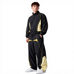 Conjunto Deportivo Personalizado para Hombre, Chaqueta y Pantalón de Nylon, Resistente al Viento, Ropa Deportiva de Otoño, Sudadera con Capucha y Franjas Reflectantes, Traje Casual para Correr - Product Image 3